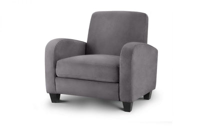 Dusk Grey Chenille Armchair