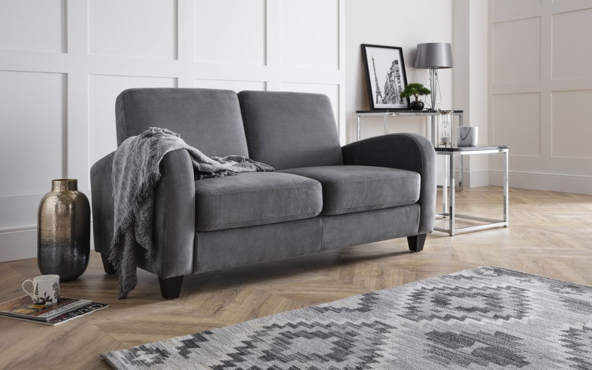 Dusk Grey Chenille 3 Seater Sofa