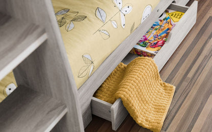 Sonoma/White/Grey Oak Bunk Bed for Children