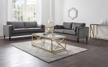 Gold Glass Coffee Table