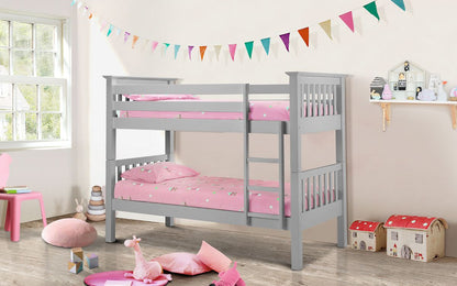 Dove Grey Children's Bunk Bed