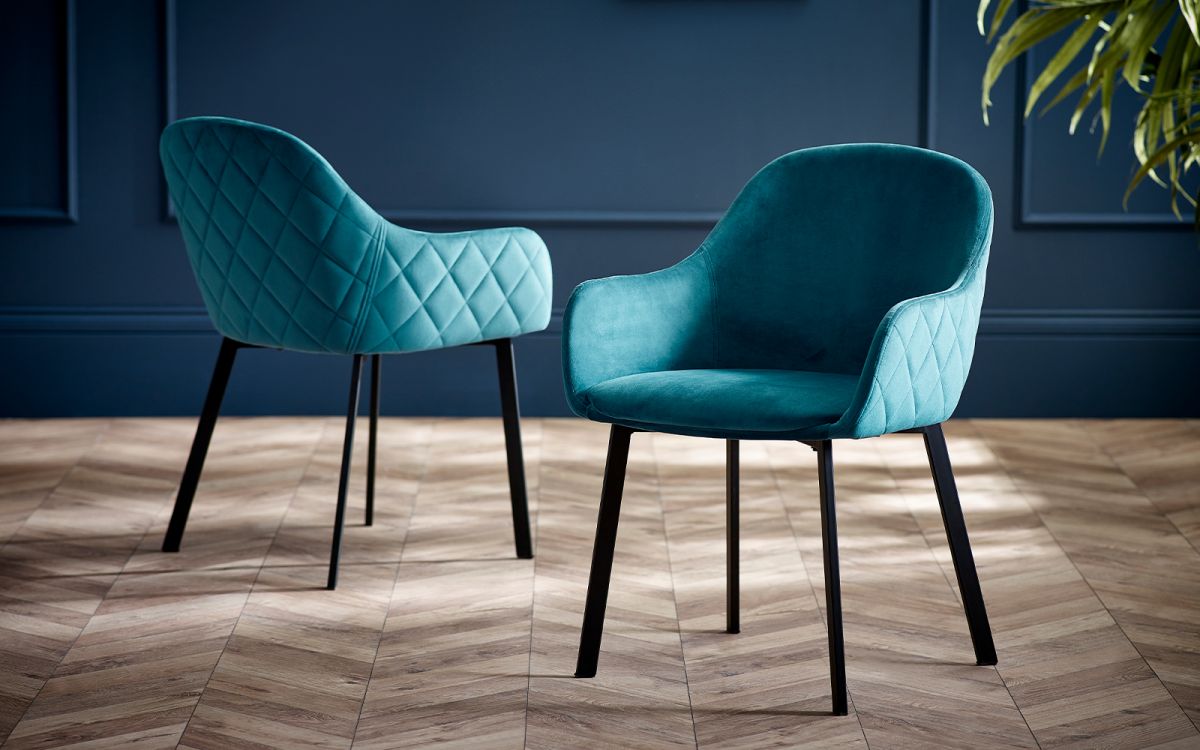 Teal Velvet Dining Chair