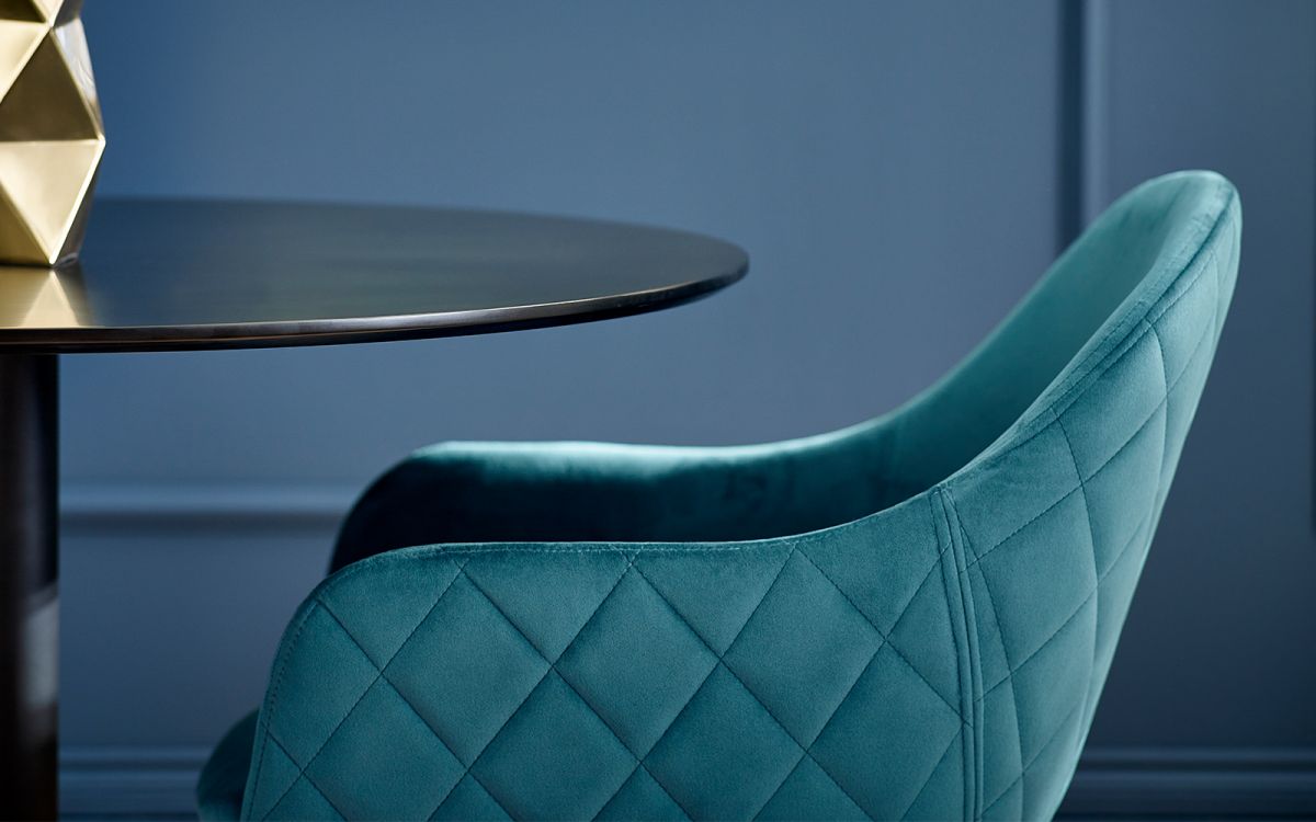 Teal Velvet Dining Chair