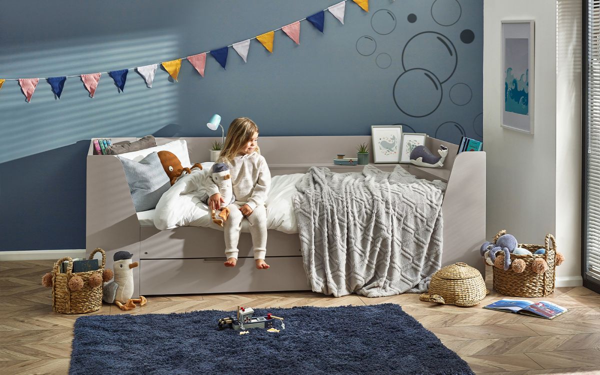 White or Taupe Day Bed for children