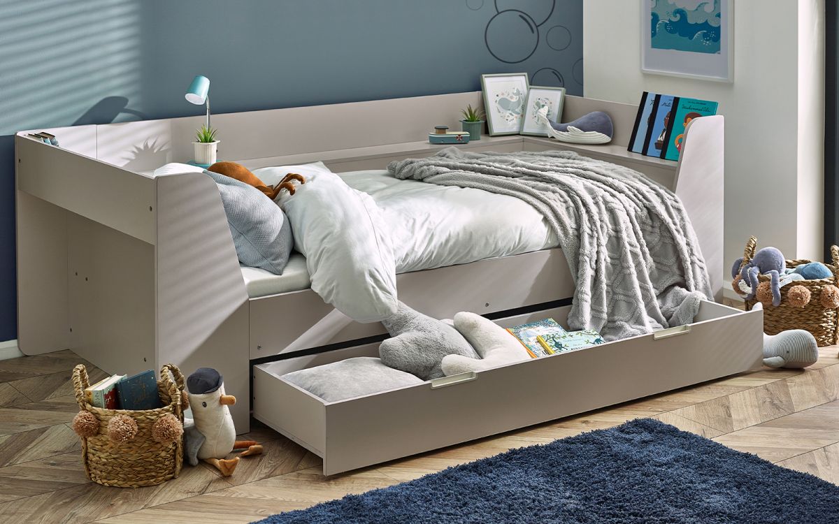 White or Taupe Day Bed for children