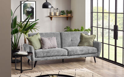 Grey 3 Seater Sofa Bed