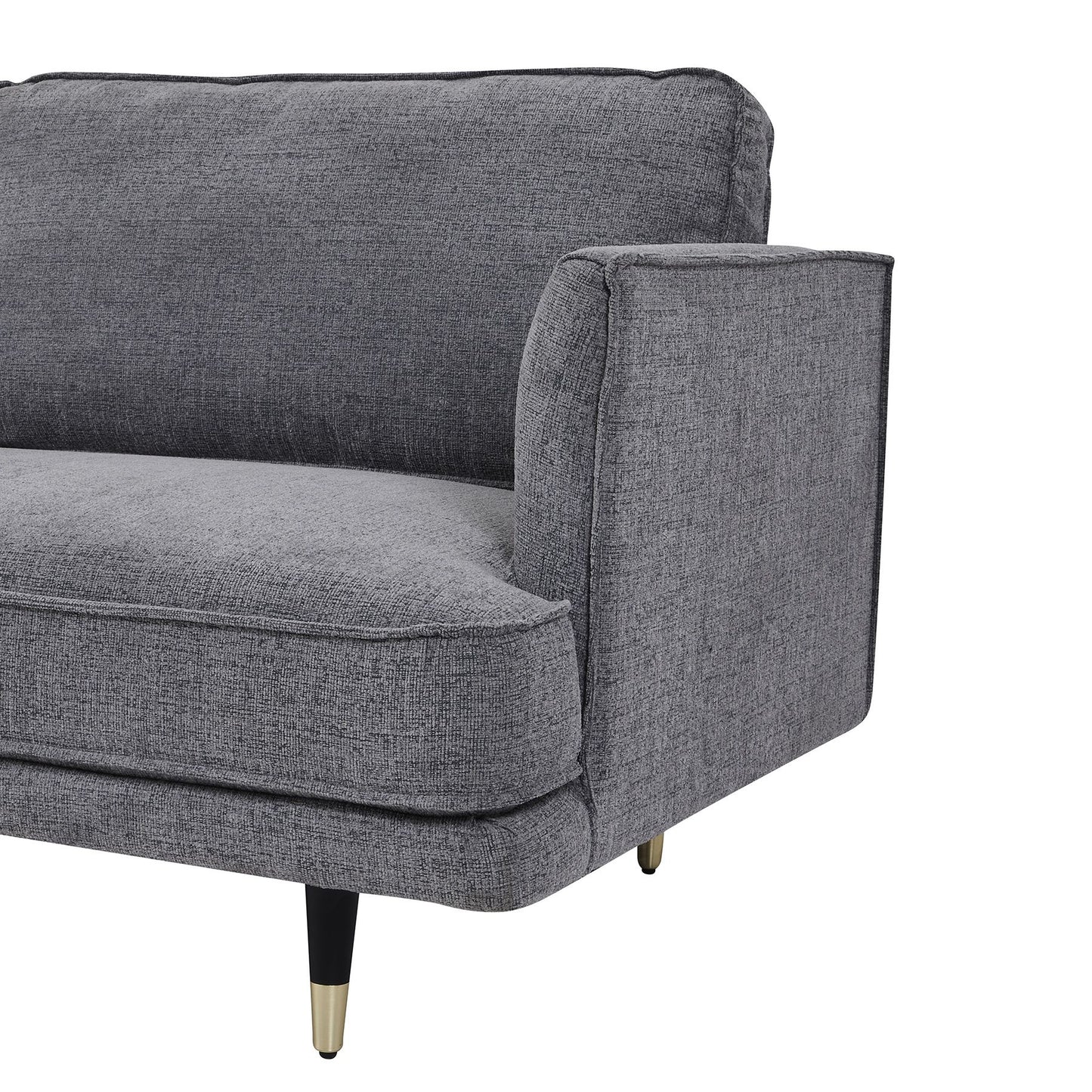 Grey Fabric Large 3 Seater Sofa