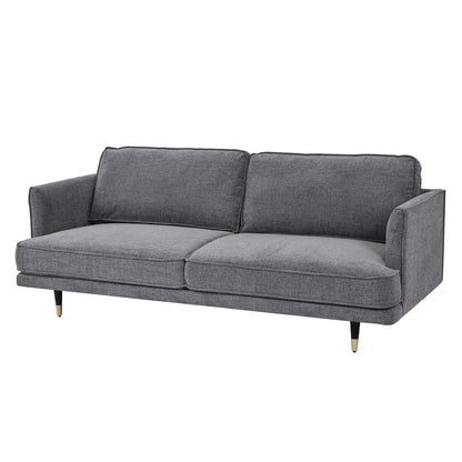 Grey Fabric Large 3 Seater Sofa