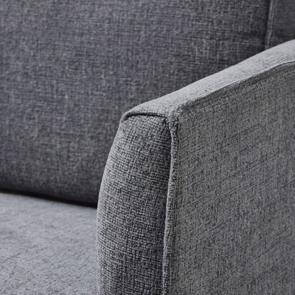 Grey Fabric Large Armchair