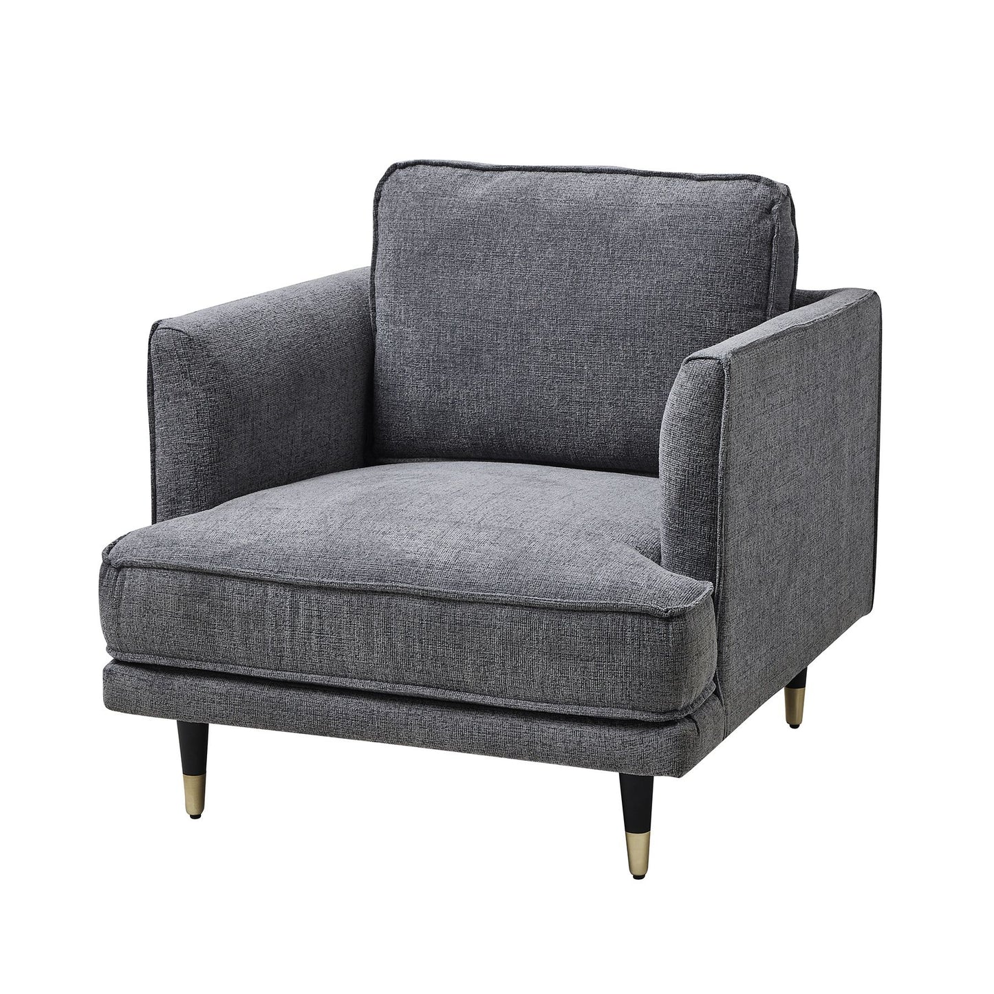 Grey Fabric Large Armchair