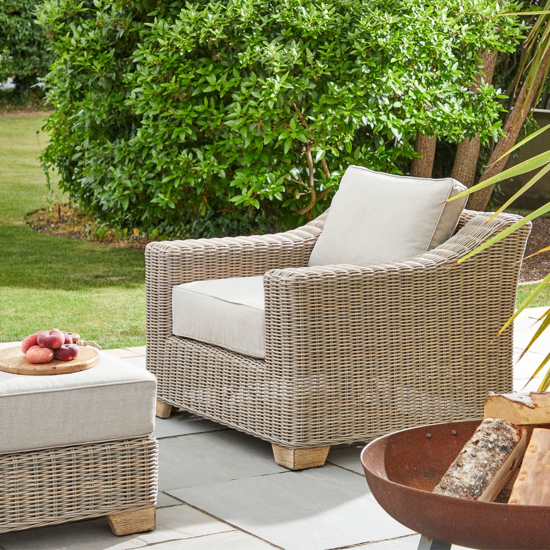 Outdoor Beige Armchair