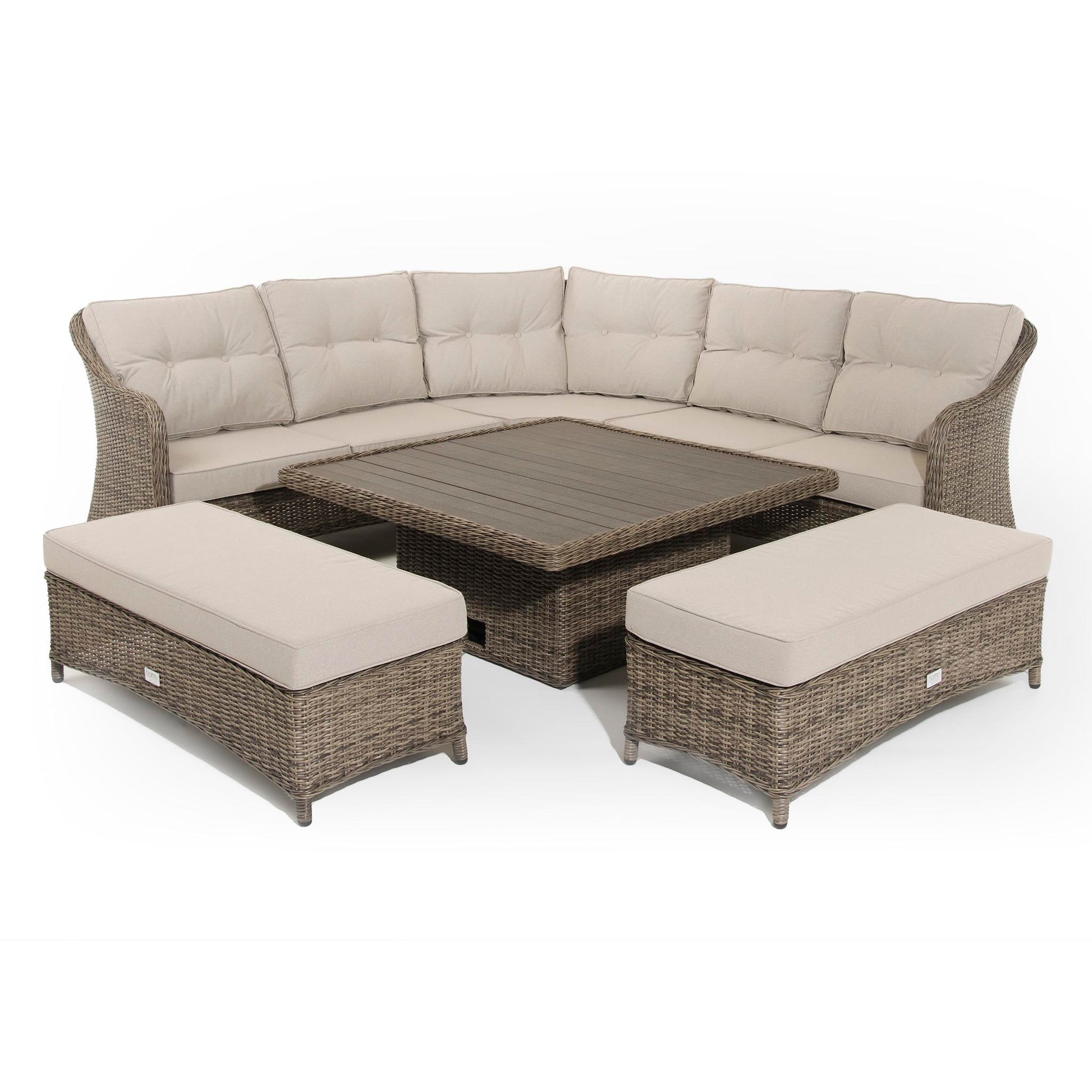 Outdoor Brown Corner Sofa