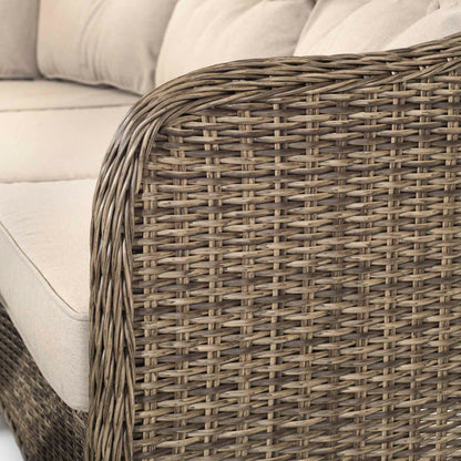 Rattan Outdoor Brown Corner Sofa