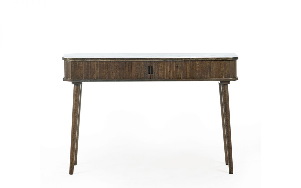 Wood Console Table with Sliding Doors