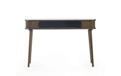 Wood Console Table with Sliding Doors