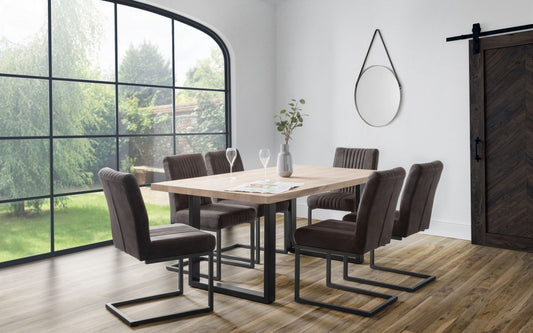 Rectangle Oak 6 Seater Dining Table