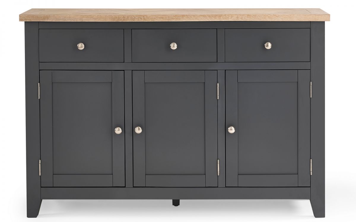 Bordeaux Dark Grey Sideboard with 3 drawers and 3 cupboards