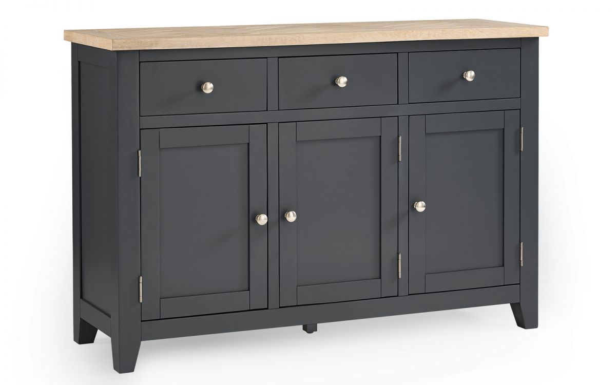 Bordeaux Dark Grey Sideboard with 3 drawers and 3 cupboards