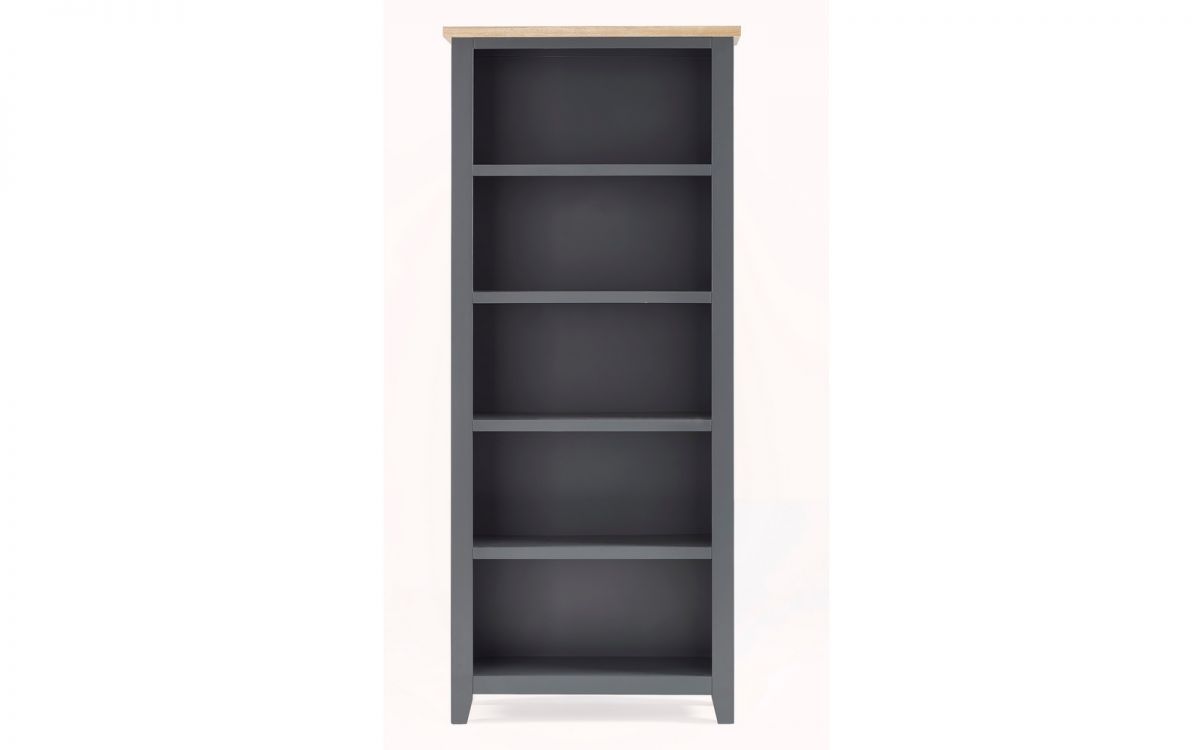 Bordeaux Dark Grey Tall Bookcase with 5 shelves