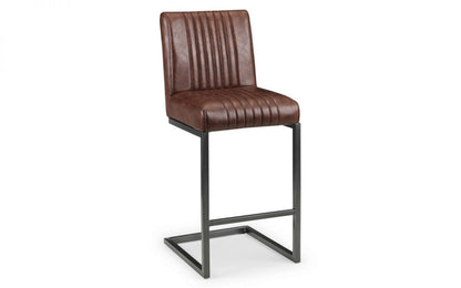 Faux Leather Brown Bar Stool