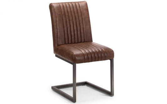 Faux Leather Brown Dining Chair