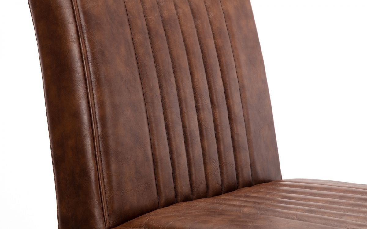 Faux Leather Brown Dining Chair