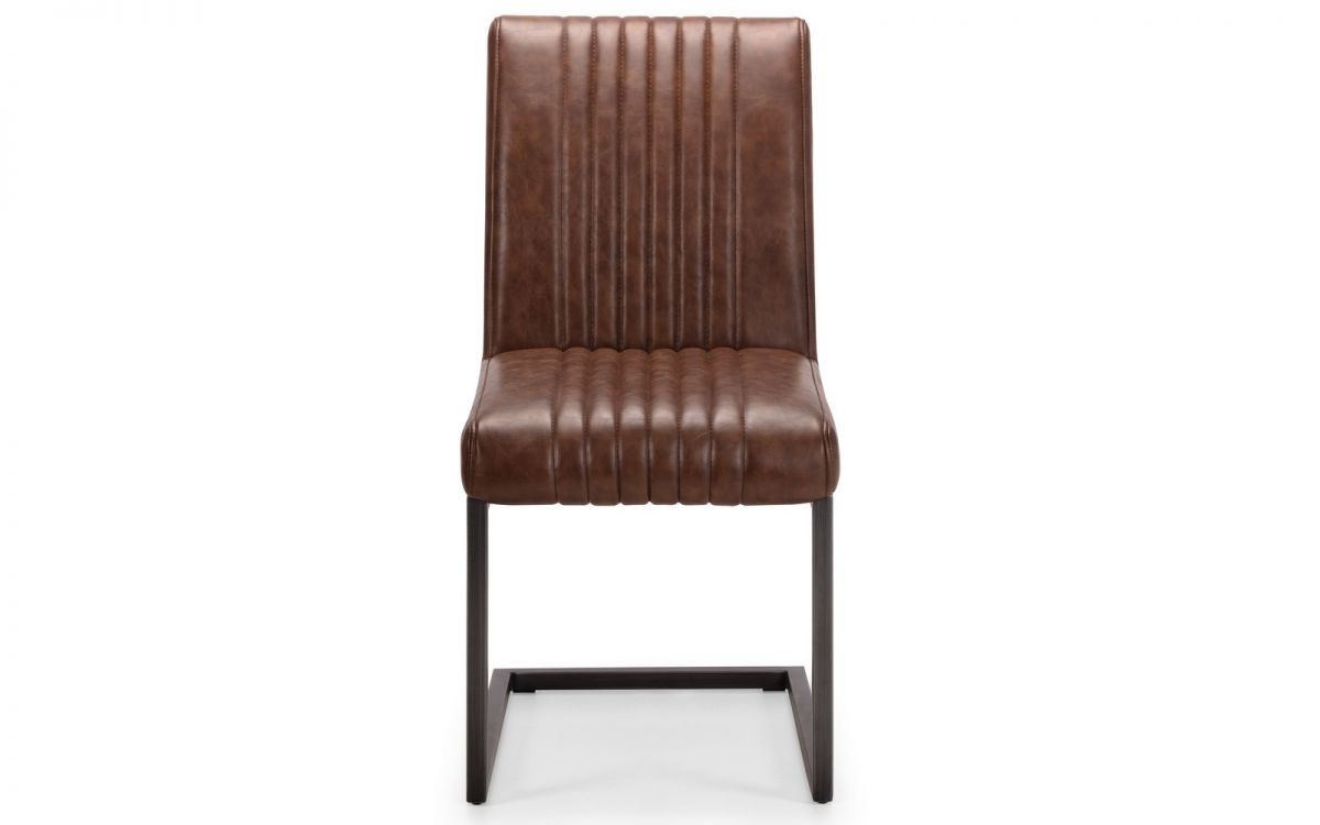 Faux Leather Brown Dining Chair