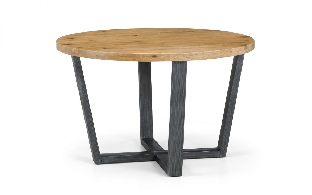 Brooklyn Round Oak 4 Seater Dining Table