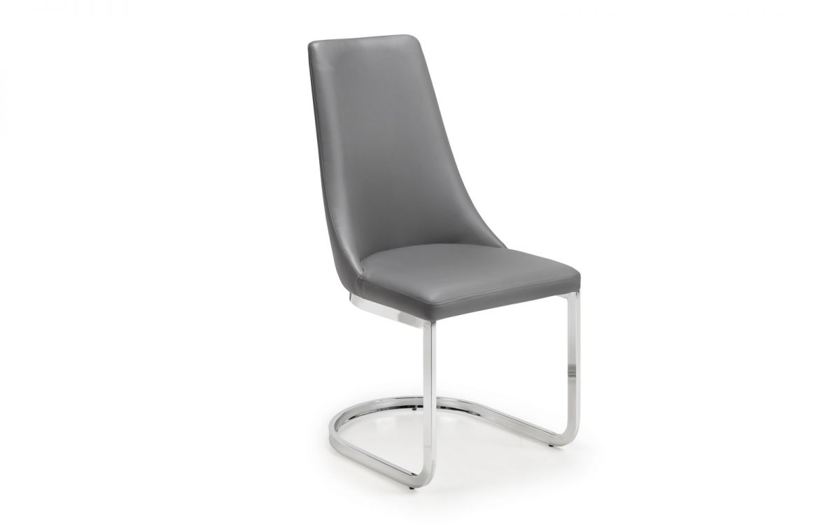 Grey Faux Leather Dinning chair