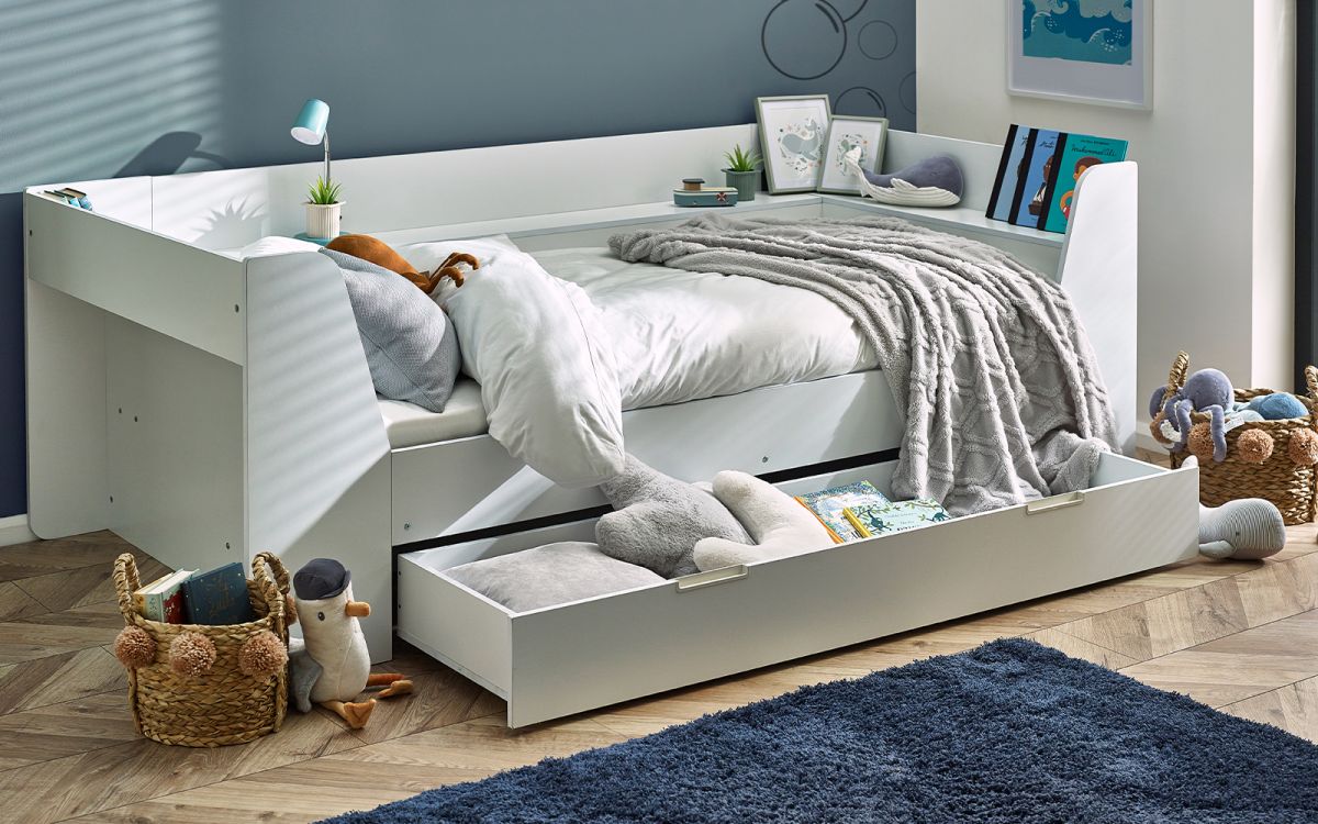 White or Taupe Day Bed for children