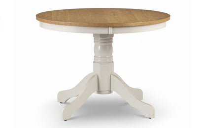 Round Oak 4 Seater Pedestal Dining Table