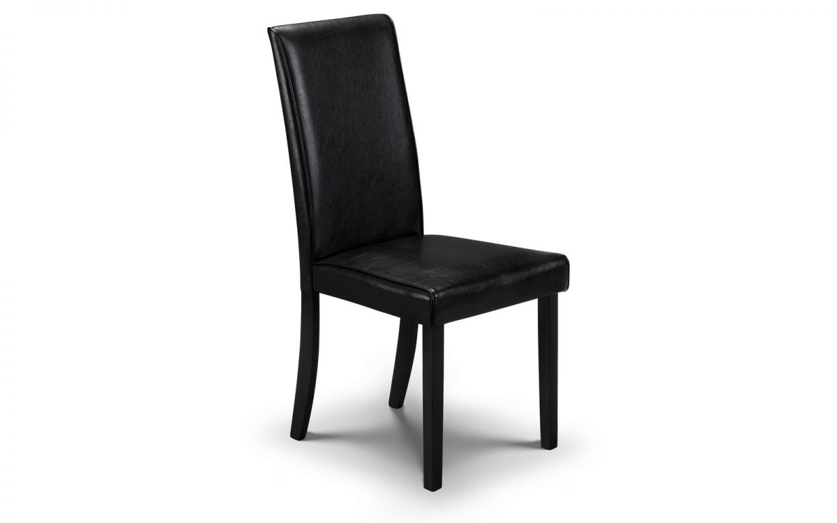 Black Faux Leather Dining Chair