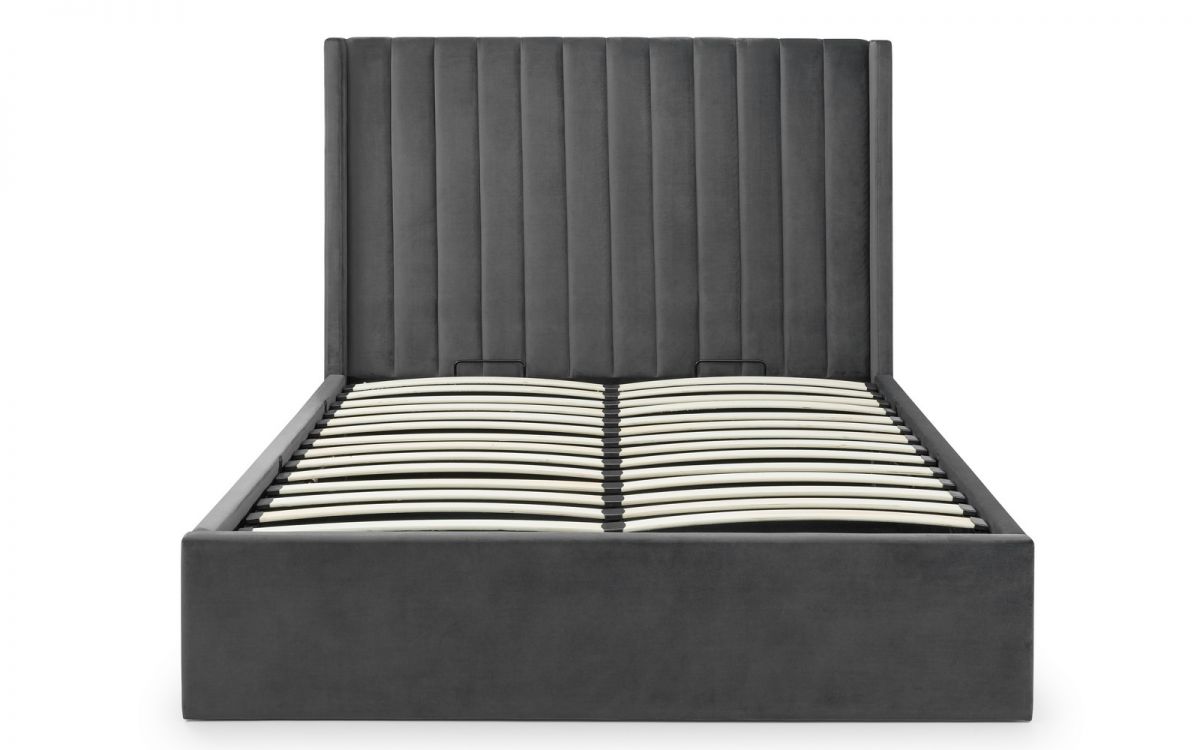 Langham Scalloped Grey Storage Double/King/Super King Bed