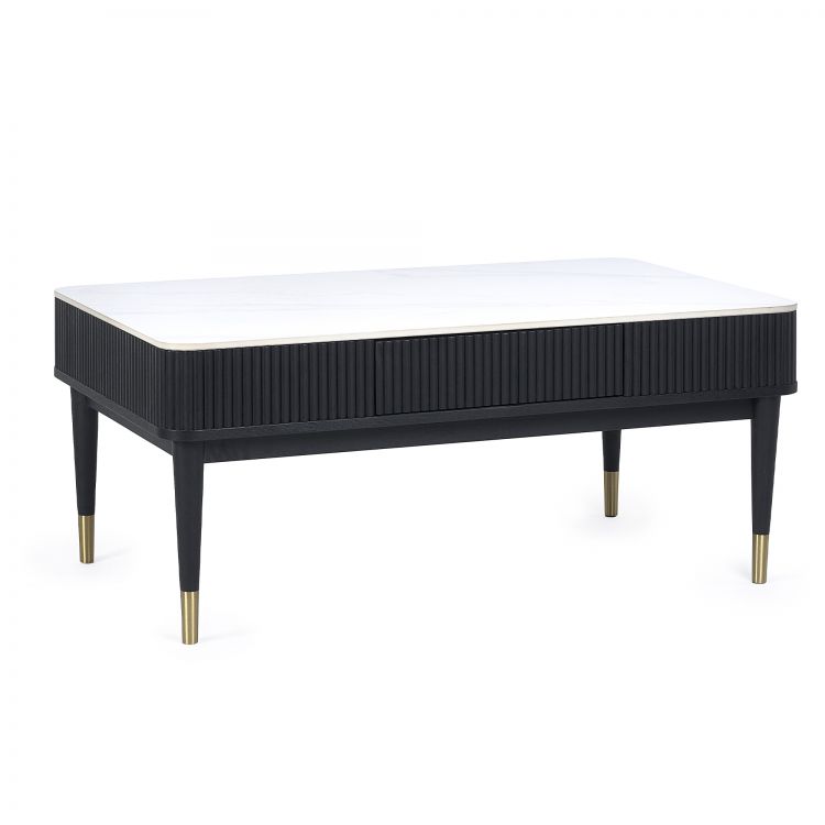 white black marble stone top coffee table 