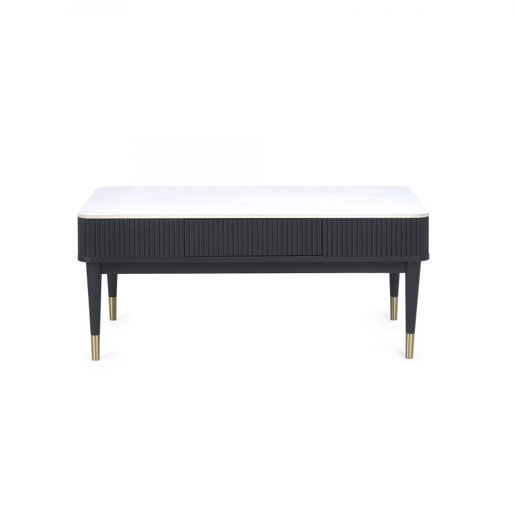 white black marble stone top coffee table 