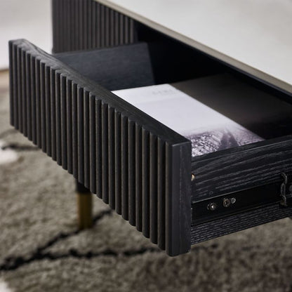 white black marble stone top coffee table 