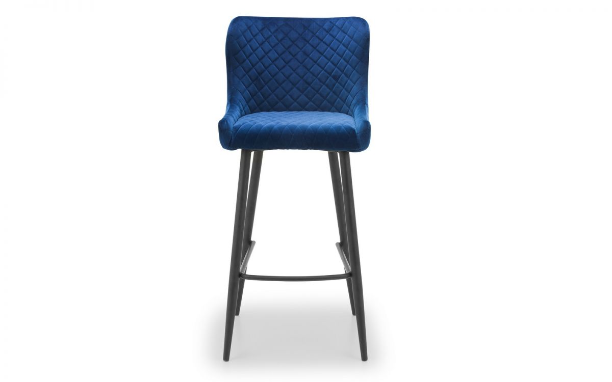 Blue Velvet Bar Stool