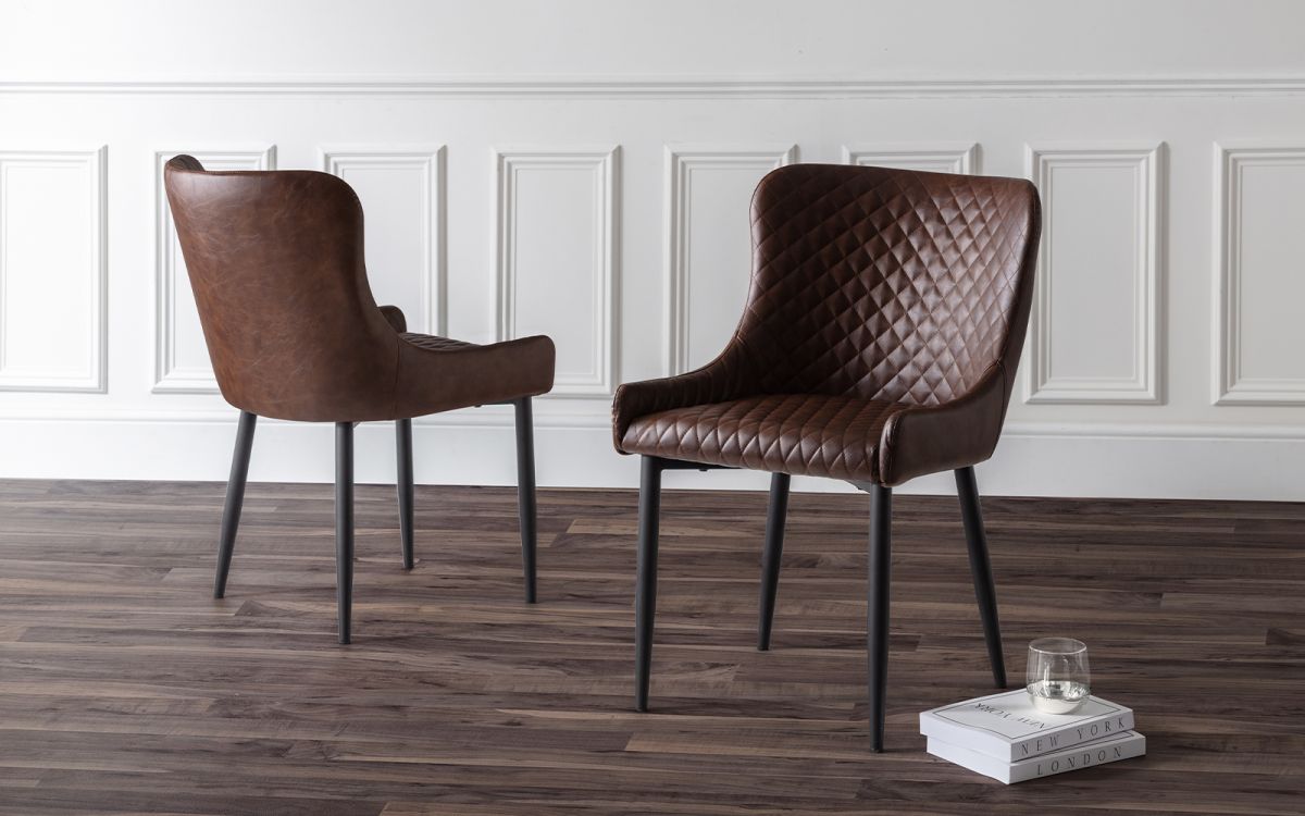 Faux Leather Black or Brown Dining Chair