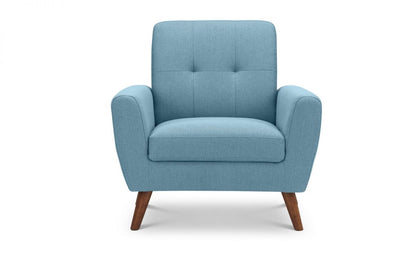 Blue Linen Armchair