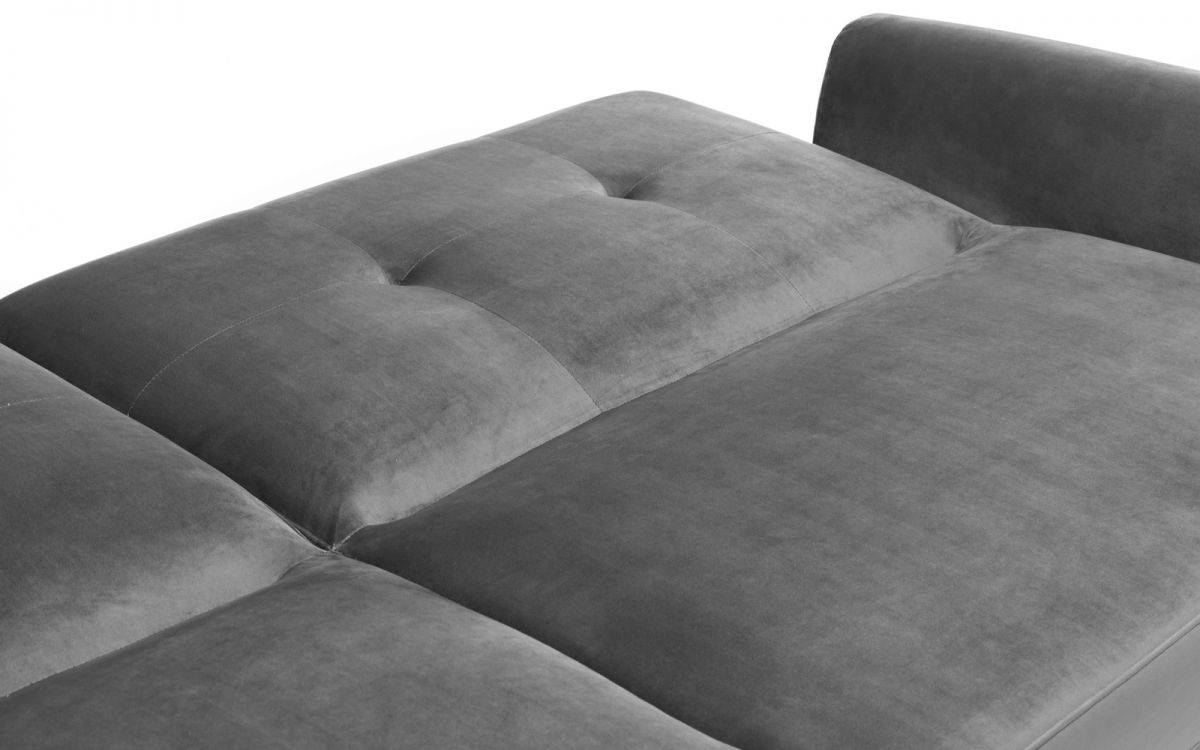 Dark Grey Velvet 3 Seater Sofa Bed