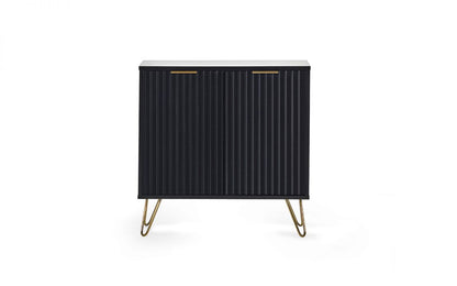 Matte Black Compact Sideboard