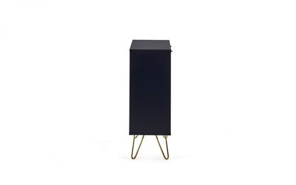 Matte Black Compact Sideboard