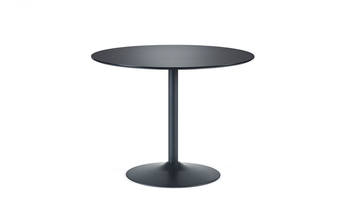 Round Black 80cm Small Dining Table