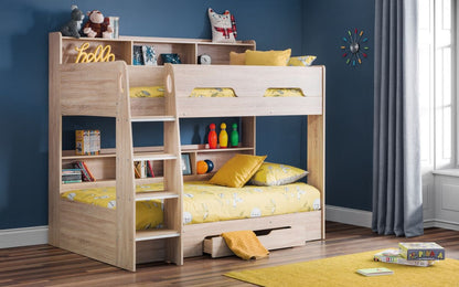 Sonoma/White/Grey Oak Bunk Bed for Children