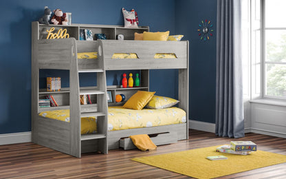 Sonoma/White/Grey Oak Bunk Bed for Children