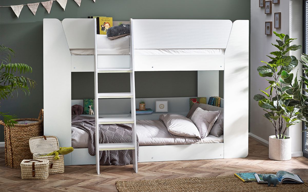 Children White Bunk Bed