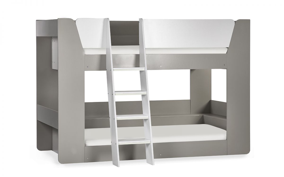 Children Taupe & White Bunk Bed