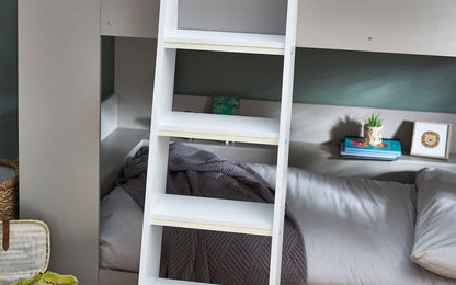 Children Taupe & White Bunk Bed