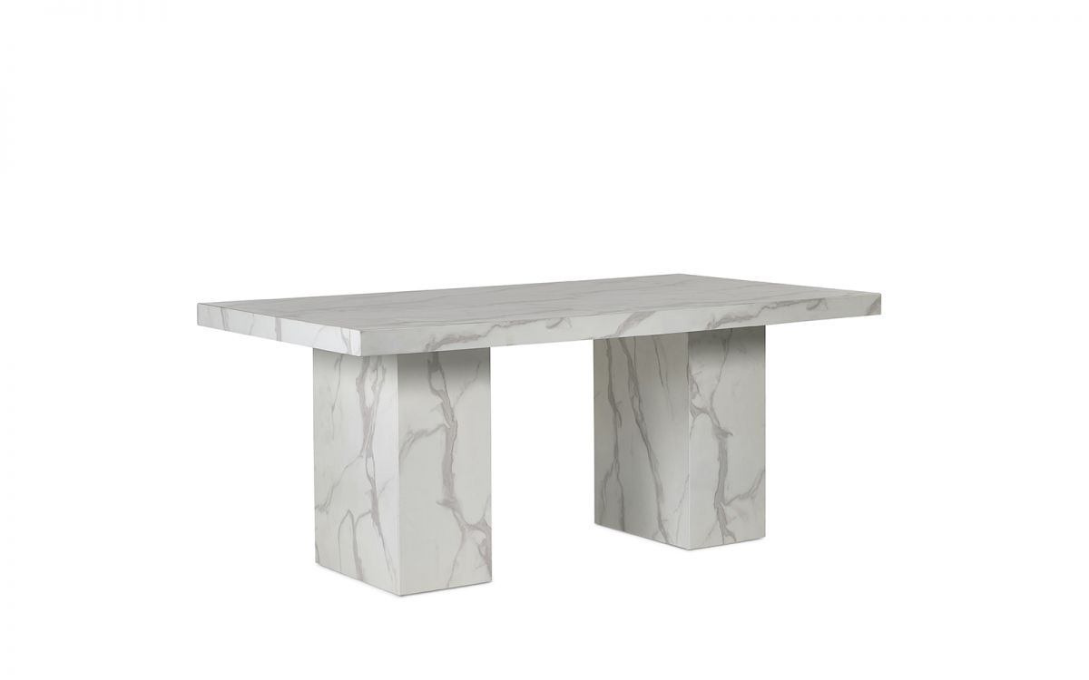 white marble top dining table for 6