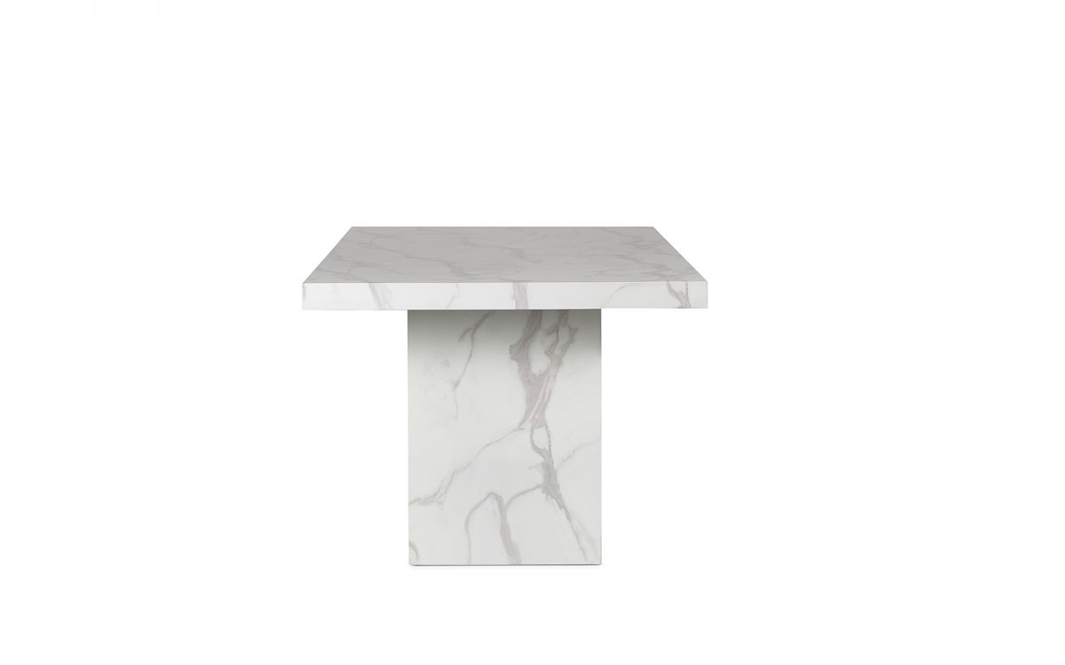 white marble top dining table for 6